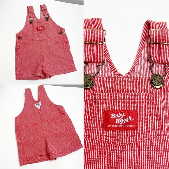 Oshkosh B’Gosh Vintage Engineer Stripe Overalls